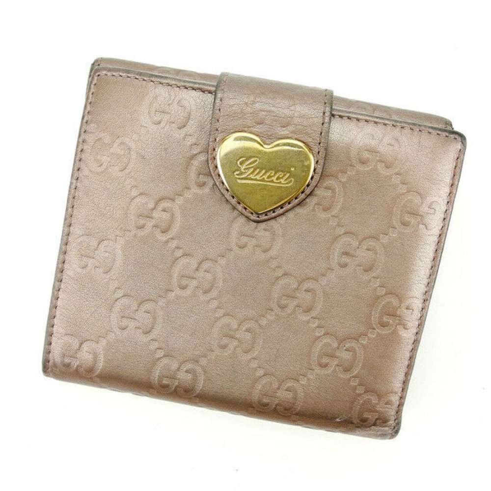 Authentic Gucci Wallet Purse Folding wallet Guccissima Woman  Used